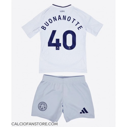 Maglia Calcio Leicester City Facundo Buonanotte #40 Terza Divisa Bambino 2024-25 Manica Corta (+ pantaloncini)